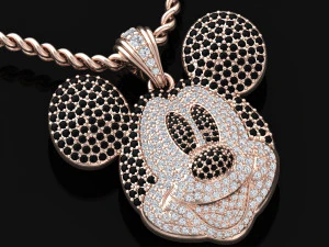 Miki Mouse Pendant 3D Model