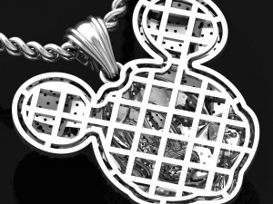 Miki Mouse Pendant 3D Model
