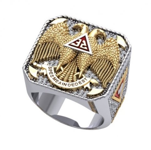 Masonic Ring Model 3D .c4d .max .obj .3ds .fbx .stl .blend 