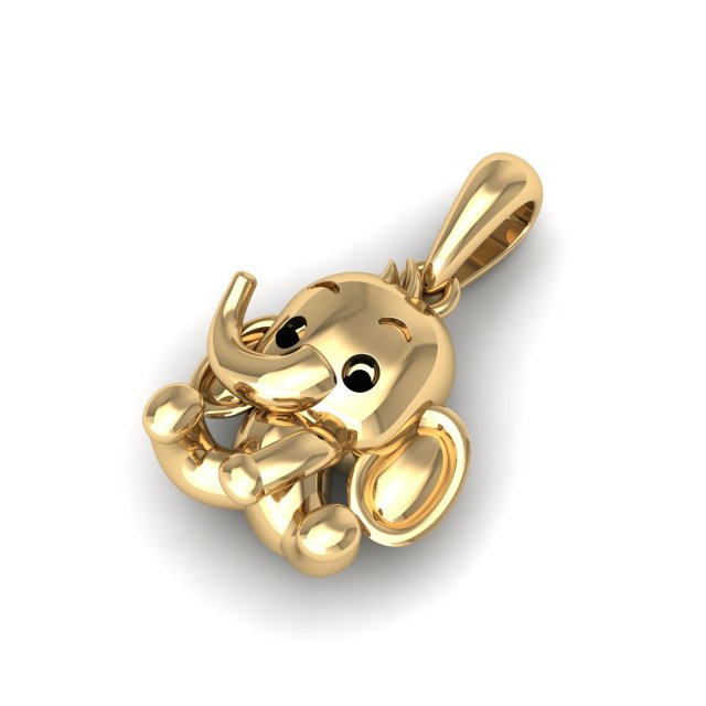 Elephant Pandent 3D 模型 .c4d .max .obj .3ds .fbx .stl .blend 