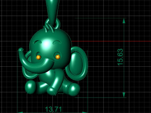 Elephant Pandent 3D 模型