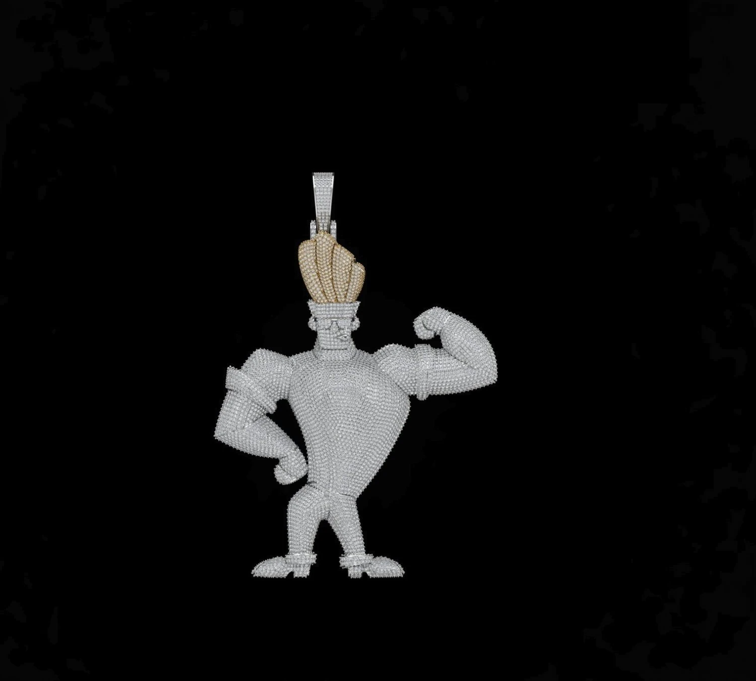 Pingente Johnny Bravo Modelo 3D .c4d .max .obj .3ds .fbx .stl .blend 