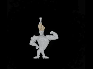 Johnny Bravo Pandent 3D Model