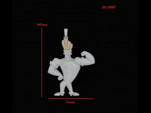 Pingente Johnny Bravo Modelo 3D