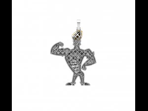 Pingente Johnny Bravo Modelo 3D