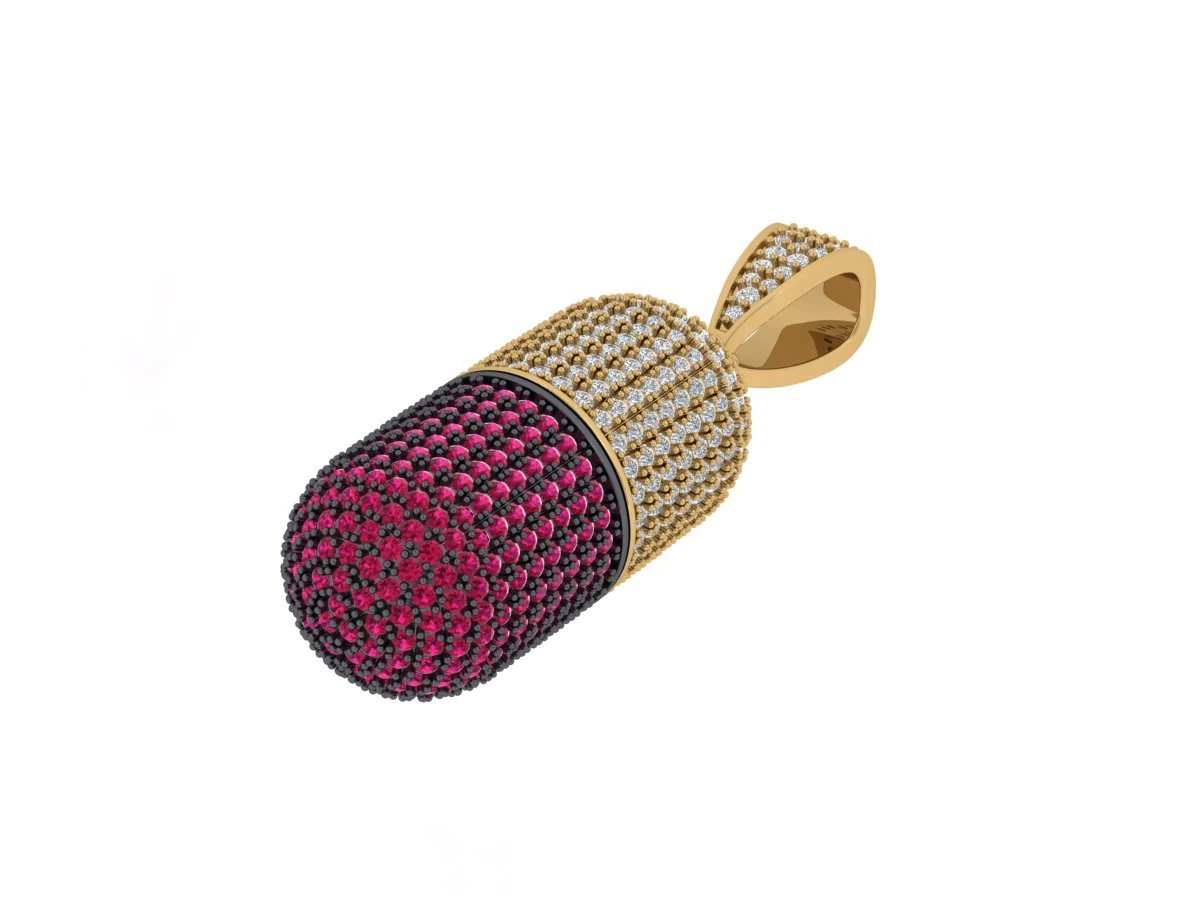 Capsule Pendant 3D Model .c4d .max .obj .3ds .fbx .stl .blend 