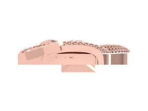 Simulated Diamond Playboy Pendant 3D Model