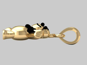 Teddy Bear Pendant 3D Model