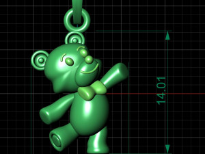 Teddy Bear Pendant 3D 모델