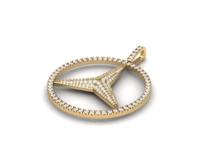 Mercedes Pendant Modelo 3D .c4d .max .obj .3ds .fbx .stl .blend 