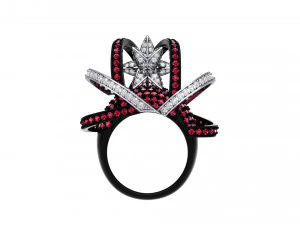 Wedding ART Deco Ring 3D Model