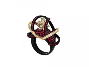 Wedding ART Deco Ring 3D Model