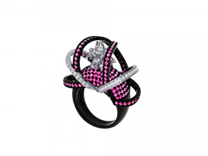 Wedding ART Deco Ring 3D Model