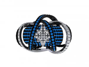 Wedding ART Deco Ring 3D Model