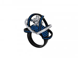 Wedding ART Deco Ring 3D Model