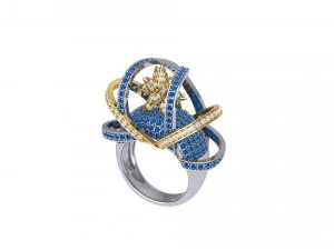 Wedding ART Deco Ring 3D Model