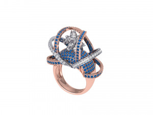 Wedding ART Deco Ring 3Dモデル