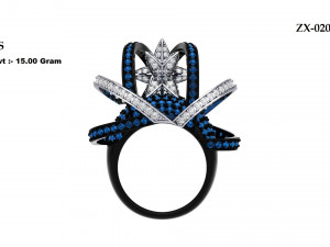 Wedding ART Deco Ring 3Dモデル