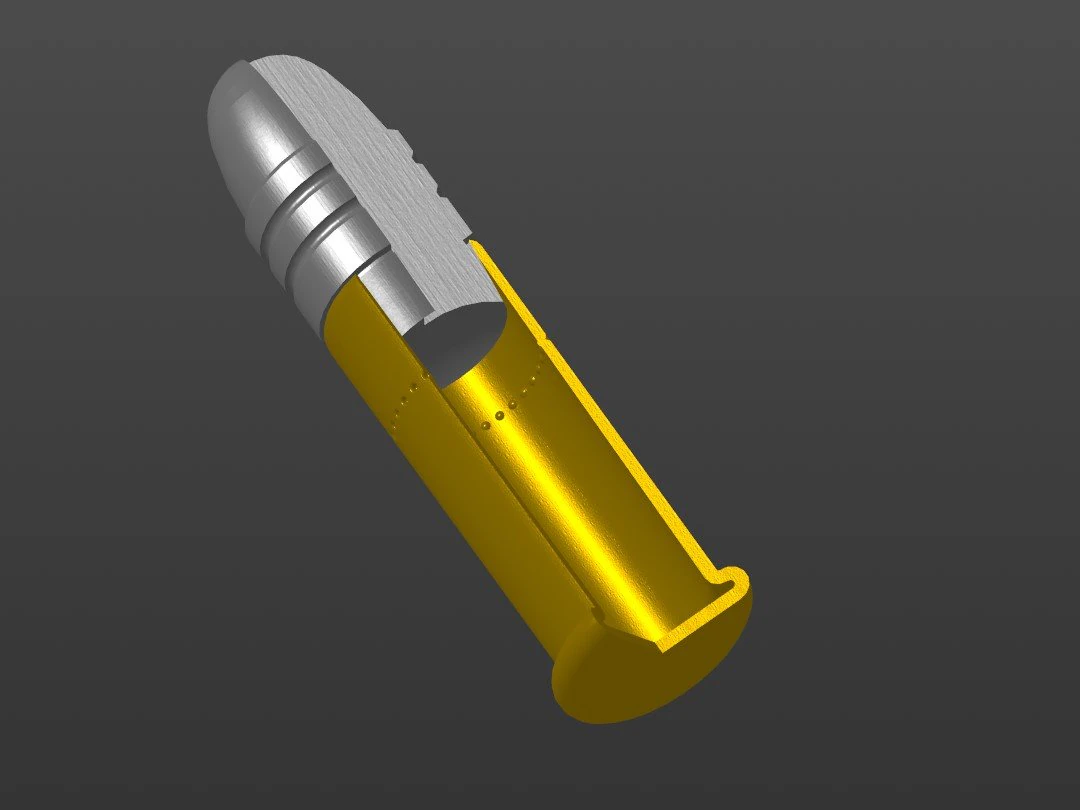 22 long rifle ammo 3D Model .c4d .max .obj .3ds .fbx .stl .blend 