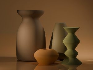 Home Decor 4 Ceramic Pieces Free low-poly Modello 3D