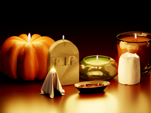 Halloween Candles Pundle with Animated Flame 3D मॉडल
