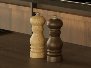 Salt and Pepper Grinders 3D Model