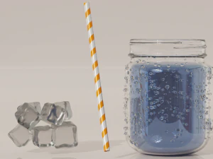 Drink Jar with Droplet Generator 3D Model