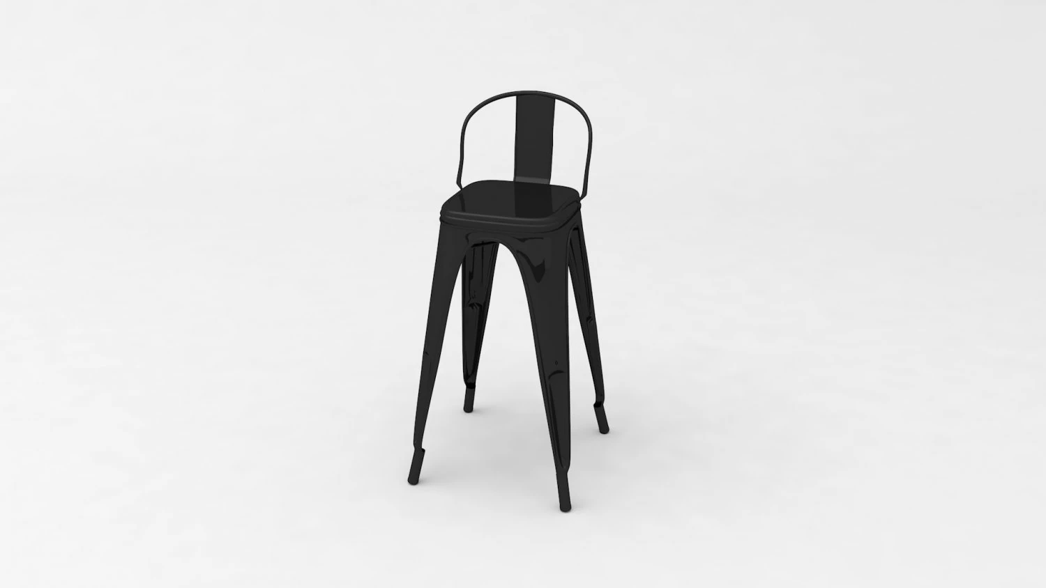 Tolix Bar 3D Model .c4d .max .obj .3ds .fbx .stl .blend
