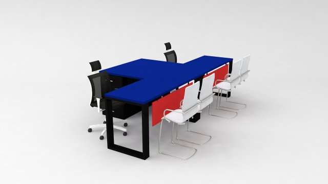 Large desk Model 3D .c4d .max .obj .3ds .fbx .stl .blend