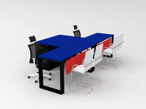 Большой письменный стол 3D Модель