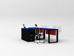 Large desk Model 3D