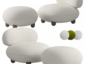Flock Lounge Chair By Noom 3Dモデル
