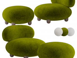 Flock Lounge Chair By Noom Model 3D