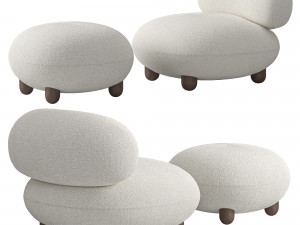 Flock Lounge Chair By Noom Model 3D