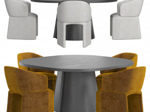 LintelooのICARUSチェアとALTERテーブル 3Dモデル