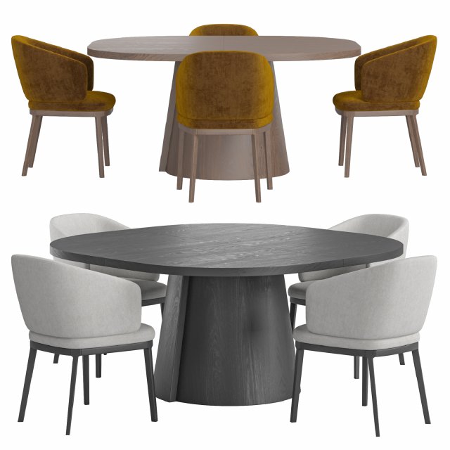 ICARUS chair And ALTER Table by Linteloo 3D मॉडल .c4d .max .obj .3ds .fbx .stl .blend