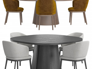 ICARUS chair And ALTER Table by Linteloo 3D Model