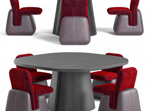 EMBRACE chair And ALTER Table By Linteloo 3D Model