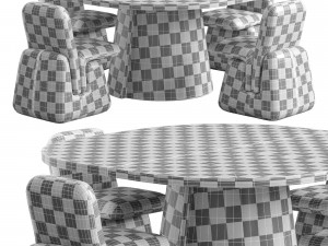 EMBRACE chair And ALTER Table By Linteloo 3D Model