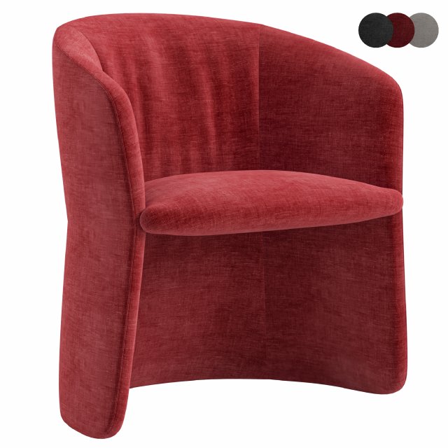 Janette chair by GallottiRadice 3D Model .c4d .max .obj .3ds .fbx .stl .blend 