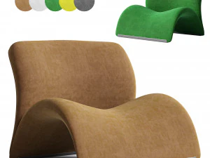 Nowoczesne skandynawskie krzesło Sweet Lip Lounge Model 3D