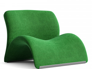 Modern Nordic Sweet Lip Lounge Chair 3D 模型