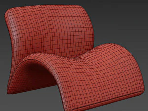 Modern Nordic Sweet Lip Lounge Chair 3D Model