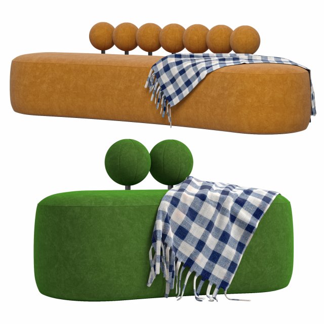 AGO Armchair and Sofa 3Dモデル .c4d .max .obj .3ds .fbx .stl .blend 
