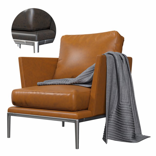 BB Italia Atoll Armchair Model 3D .c4d .max .obj .3ds .fbx .stl .blend 