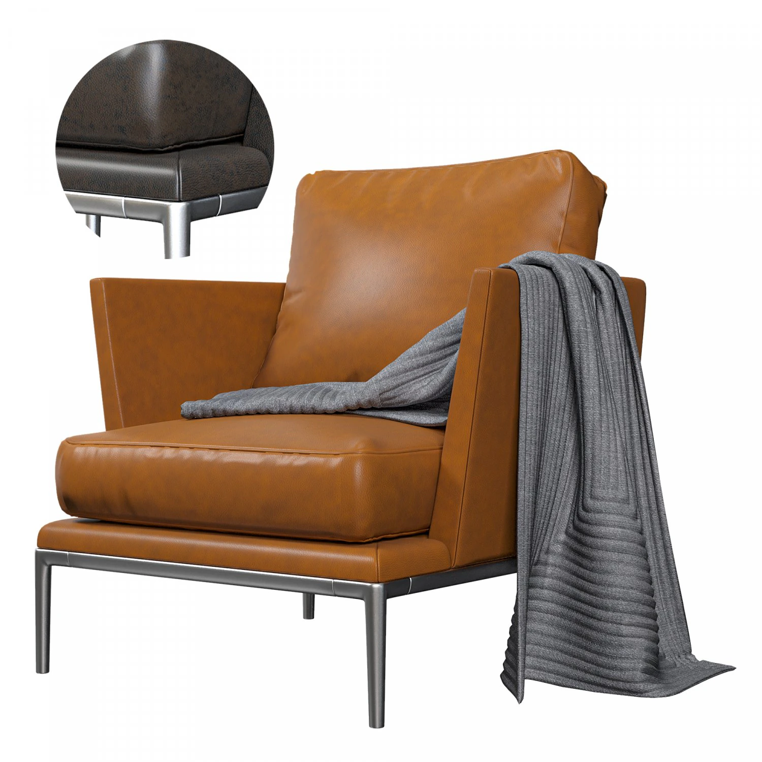 BB Italia Atoll Armchair 3D Model .c4d .max .obj .3ds .fbx .stl .blend 