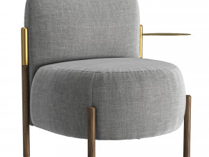 Bolzan Letti Fabric easy chair Modello 3D