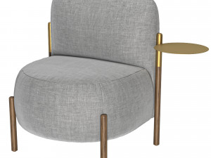 Bolzan Letti Fabric easy chair Modello 3D