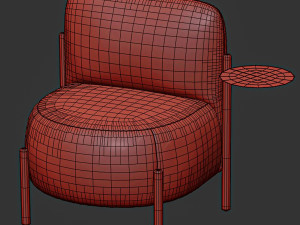 Bolzan Letti Fabric easy chair Modello 3D
