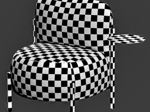 Bolzan Letti Fabric easy chair Modello 3D